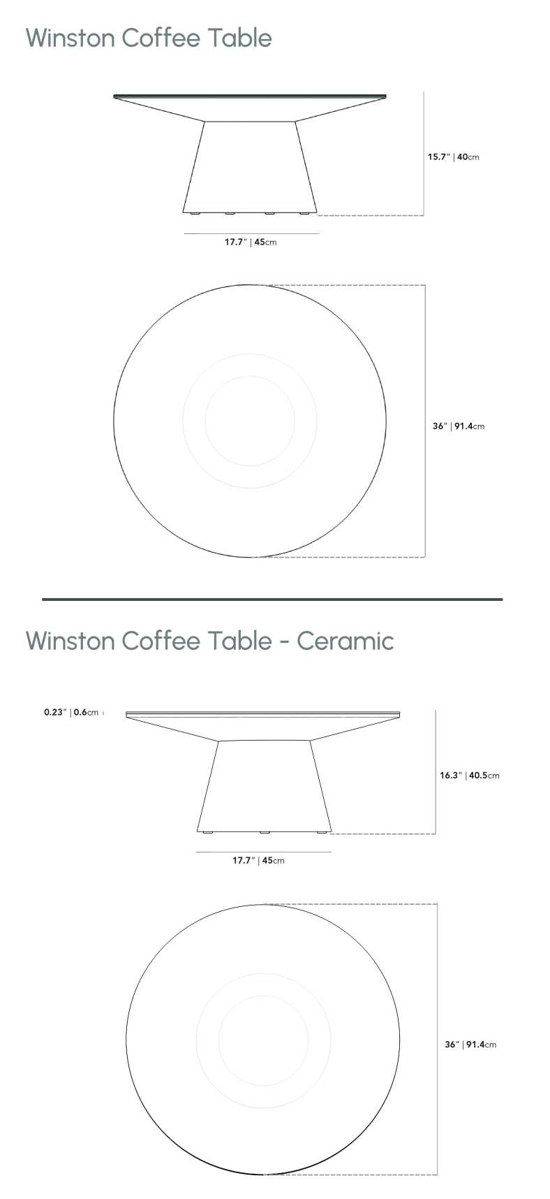 Winston Coffee Table - Multiple Options Available