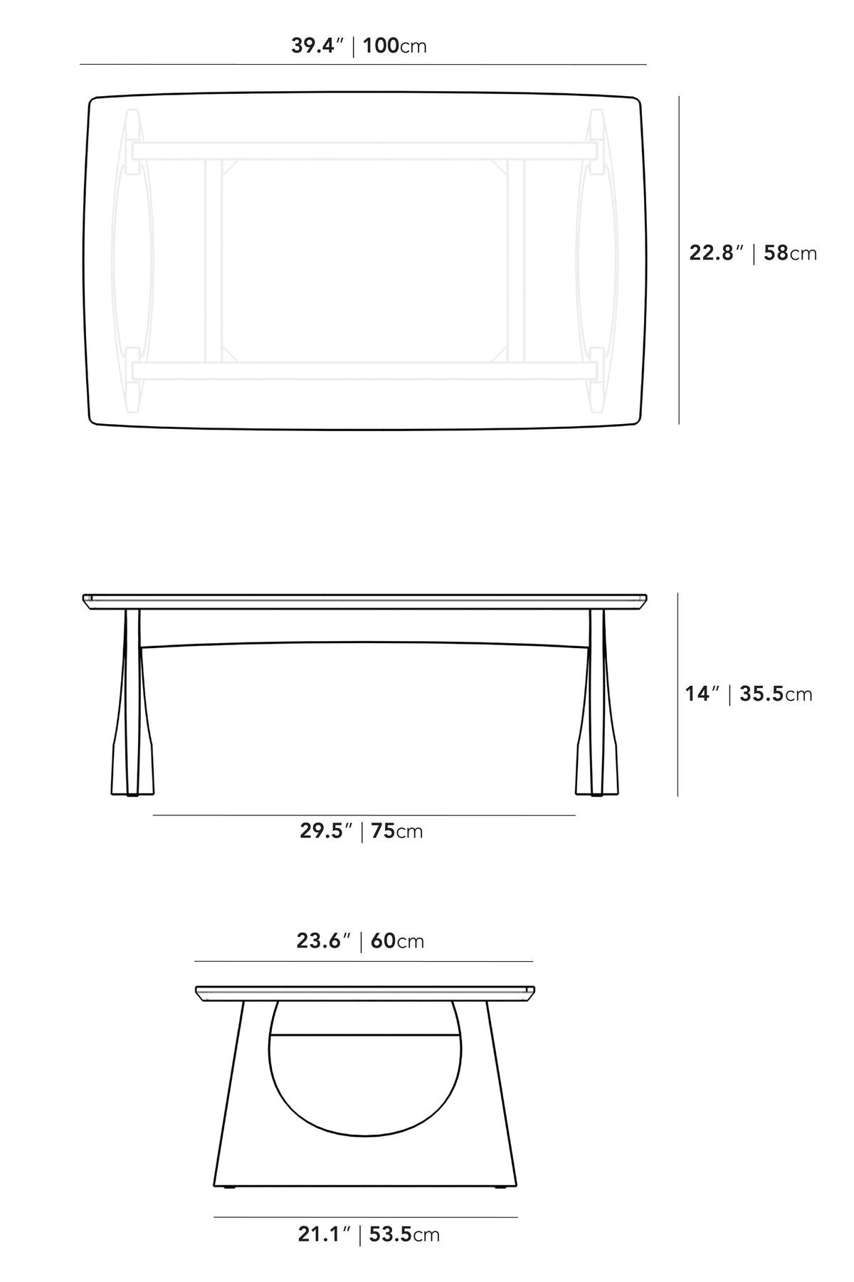 Arco Coffee Table - Walnut Veneer