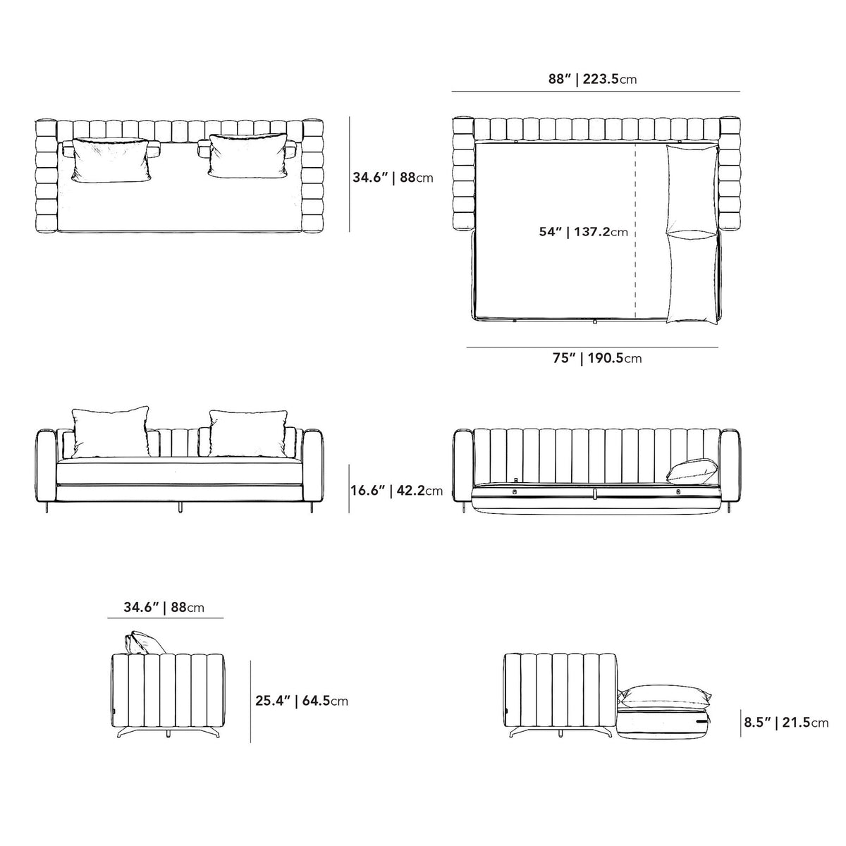 Berlin Sleeper Sofa - Multiple Options Available
