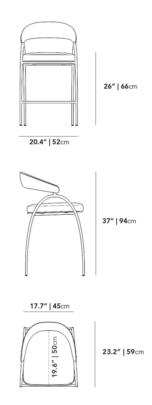 Uma Counter Stool - Multiple Options Available