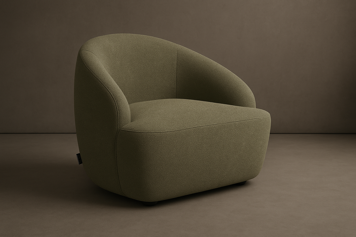 Isla Lounge Chair - Chenille Weave: Mint