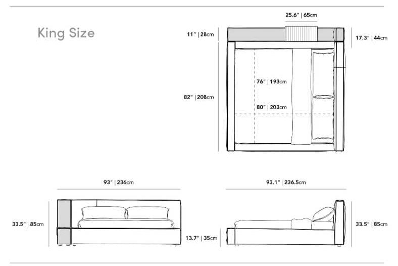 Porter Bed - Plush Velvet: Dune, King with Side Extensions - FLOOR MODEL