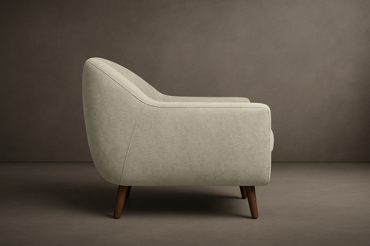 Nora Lounge Chair - Chenille Weave: Stone, Natural