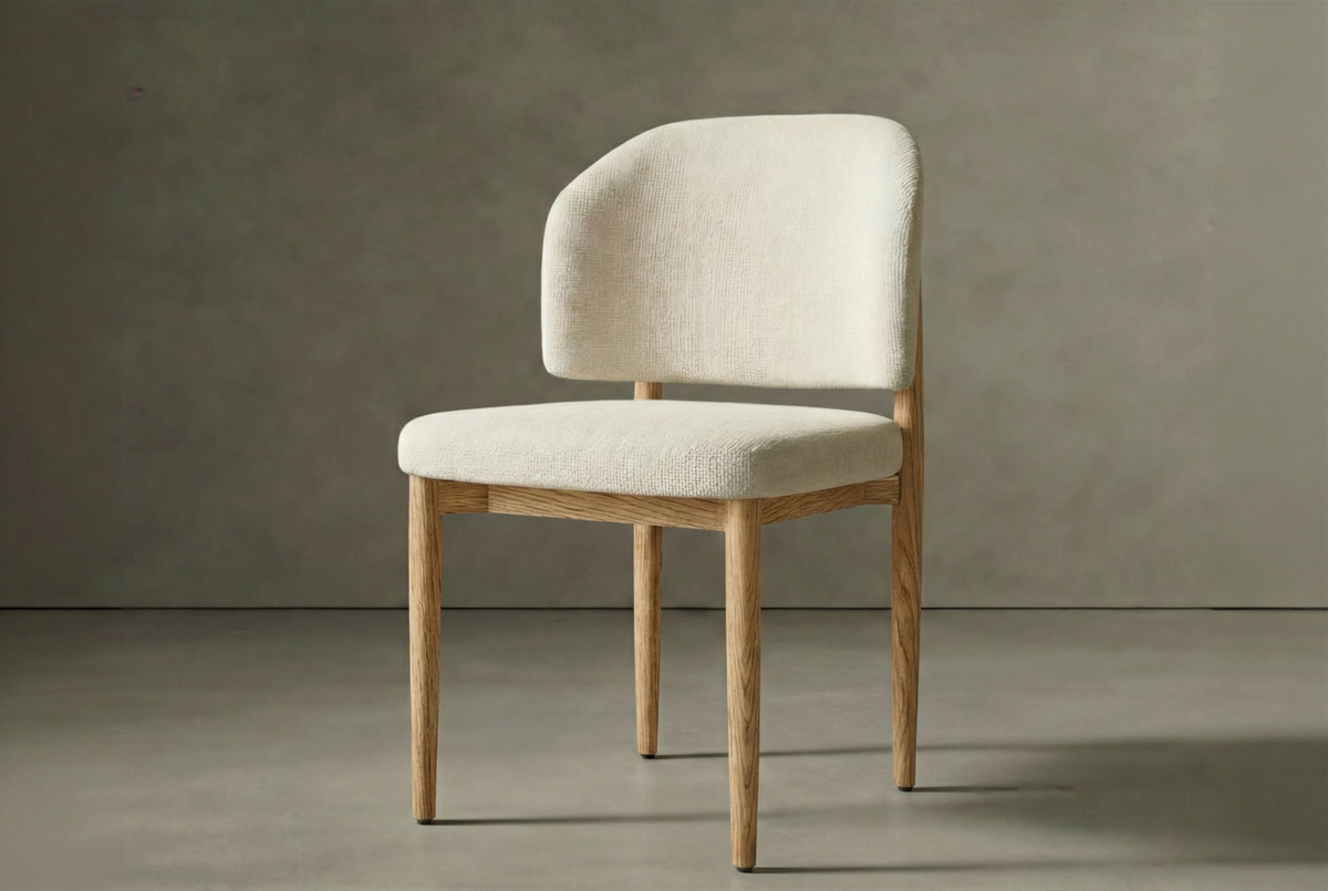 Loren Side Chair - Modern Felt: Nimbus, Natural Finish