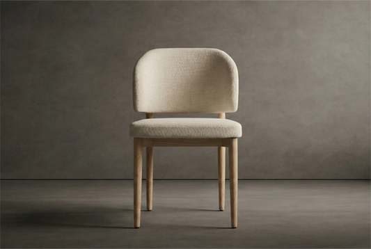 Loren Side Chair - Modern Felt: Nimbus, Natural Finish