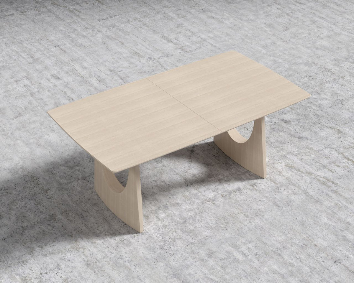 Arco Extendable Dining Table - Washed Natural Oak Veneer, Straight Grain