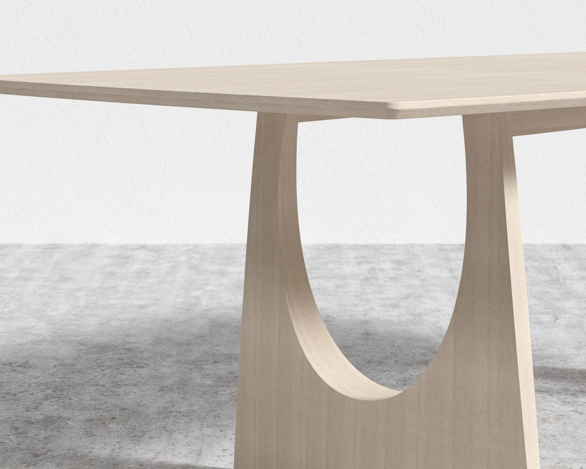 Arco Extendable Dining Table - Washed Natural Oak Veneer, Straight Grain