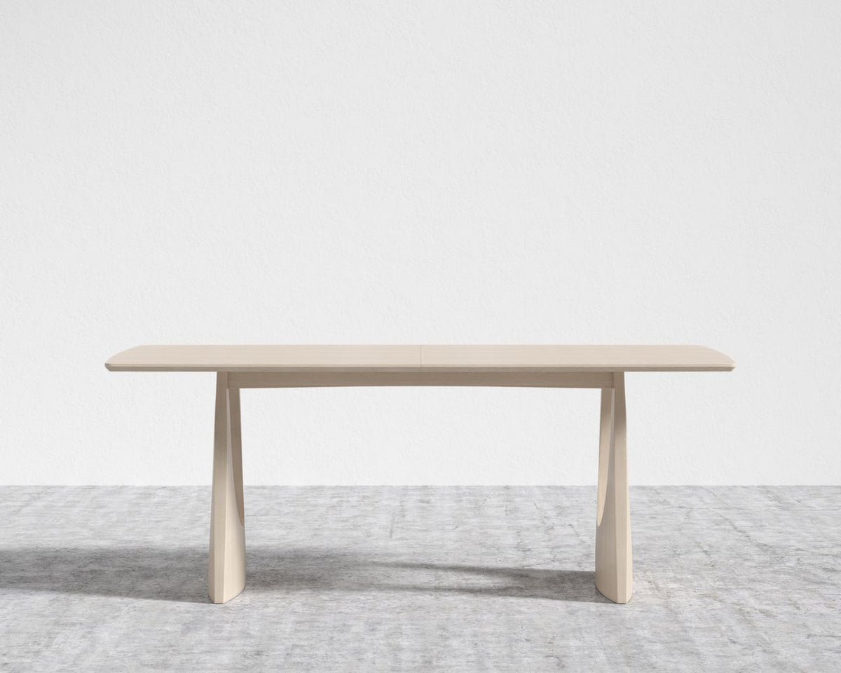 Arco Extendable Dining Table - Washed Natural Oak Veneer, Straight Grain