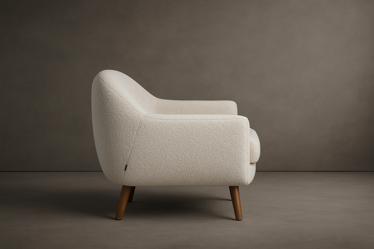 Nora Lounge Chair - Boucle: Opal, Natural