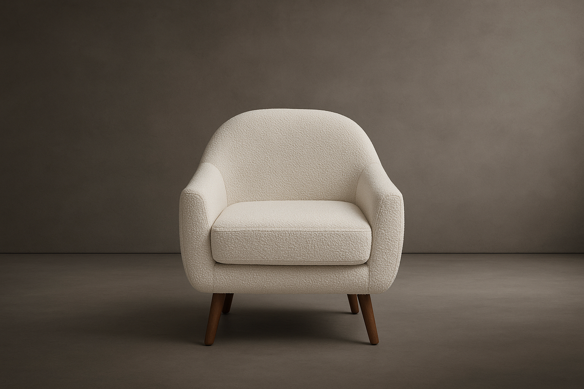 Nora Lounge Chair - Boucle: Opal, Natural