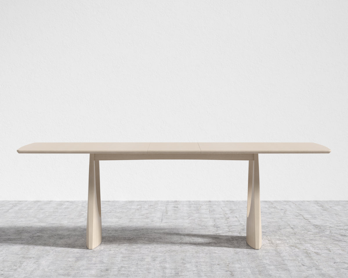 Arco Extendable Dining Table - Washed Natural Oak Veneer, Straight Grain