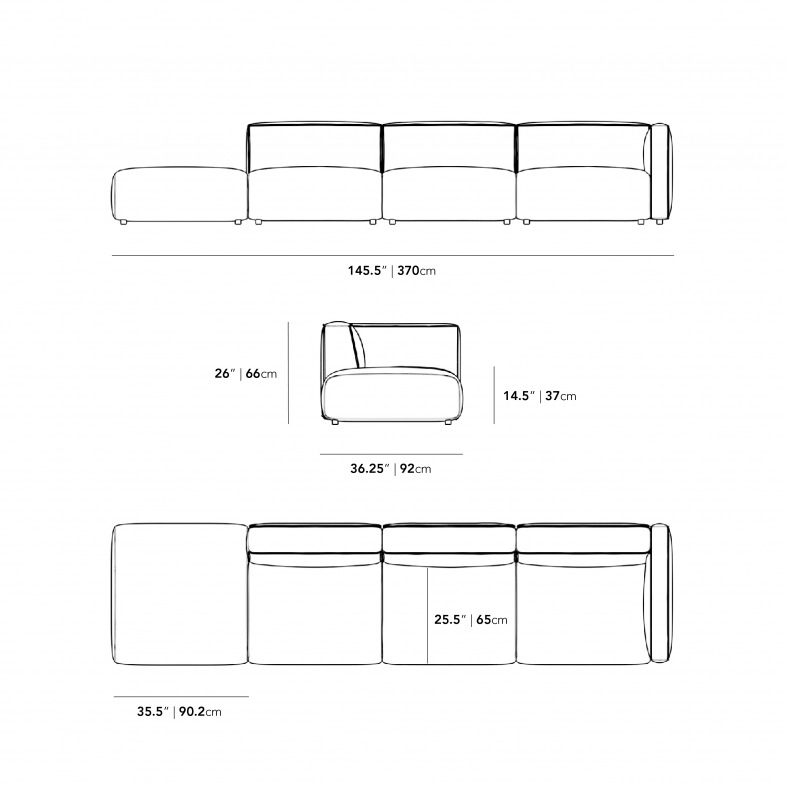 Arya Modular Sectional - Multiple Options Available