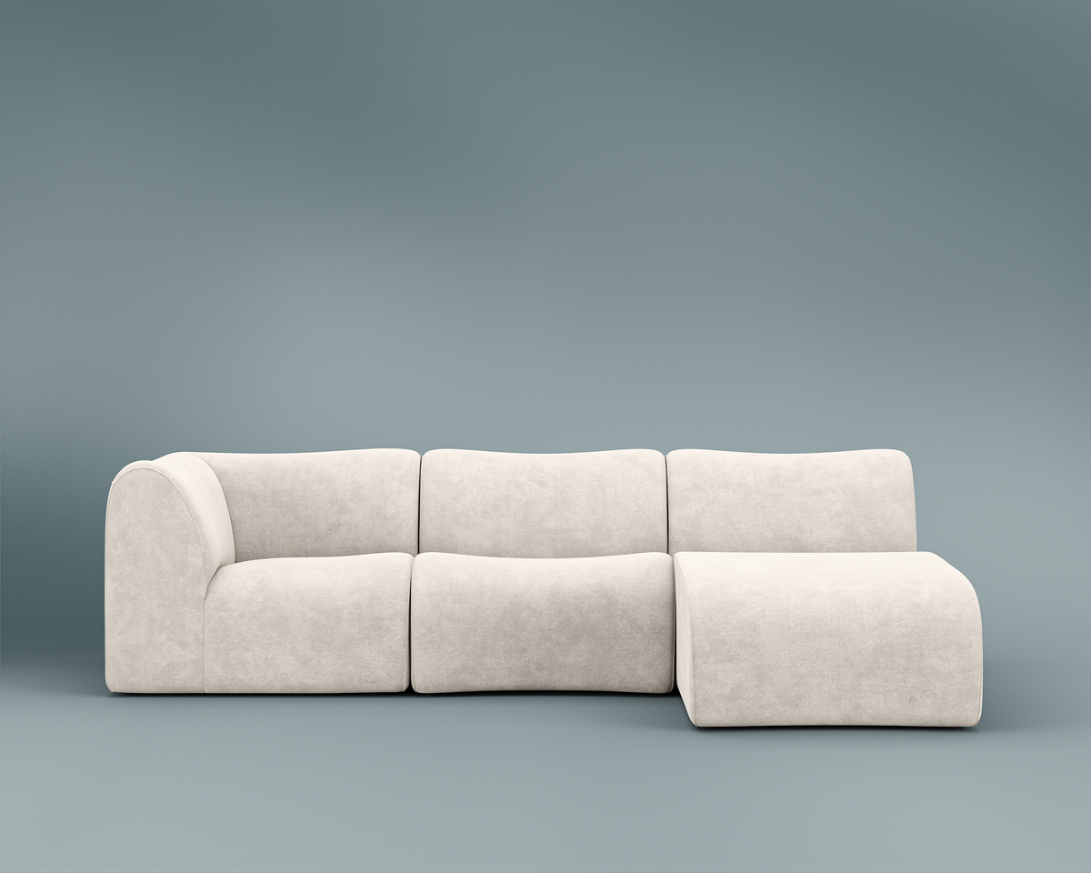 Atelier Sofa Sectional - Performance Weave: Helium Cloud