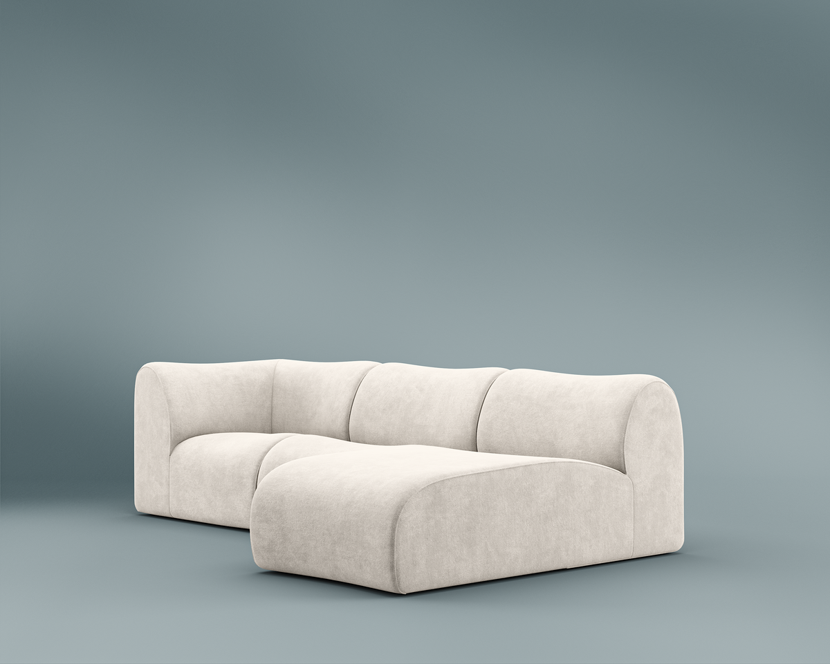 Atelier Sofa Sectional - Performance Weave: Helium Cloud