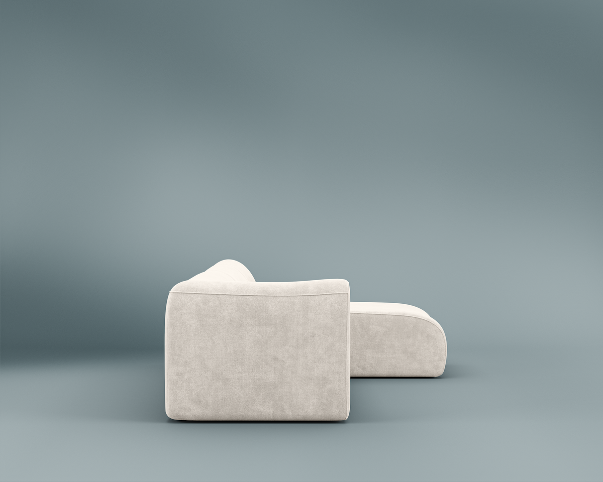 Atelier Sofa Sectional - Performance Weave: Helium Cloud