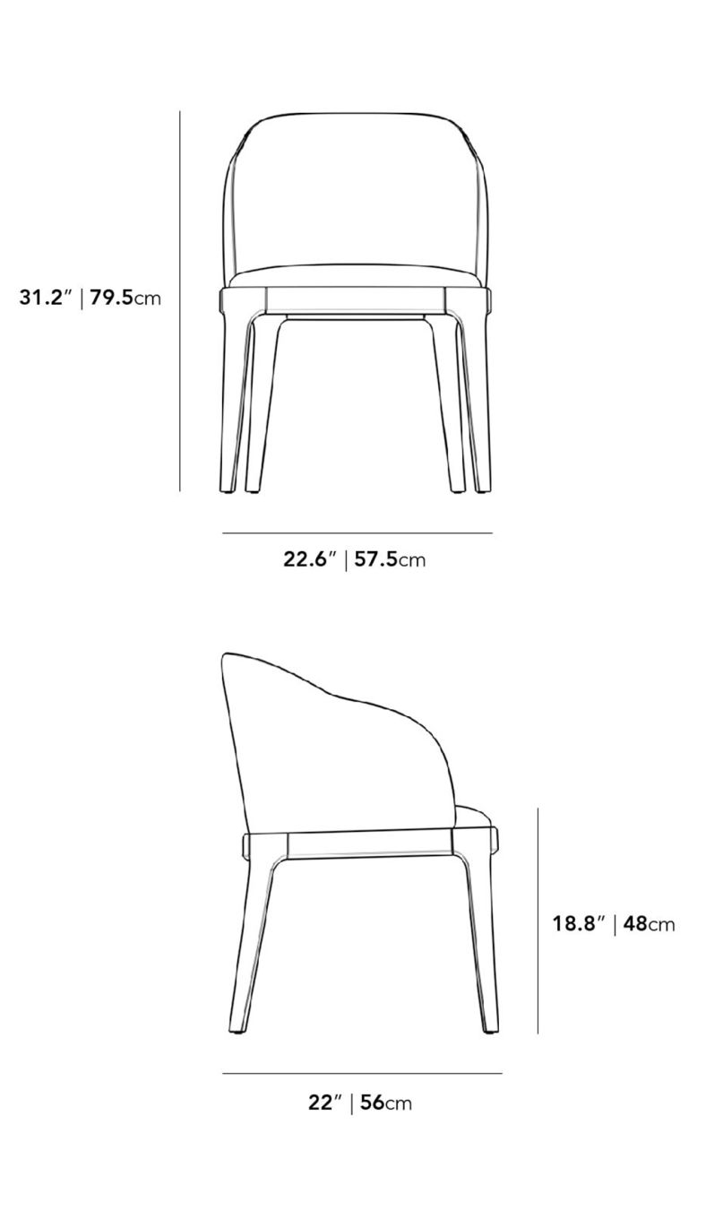 Aubrey Armchair  - PU Leather: Monaco Grey, Walnut Stain Base