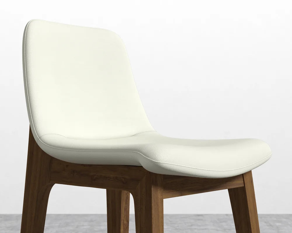 Aubrey Counter Stool - PU Leather: Monaco Cream, Walnut