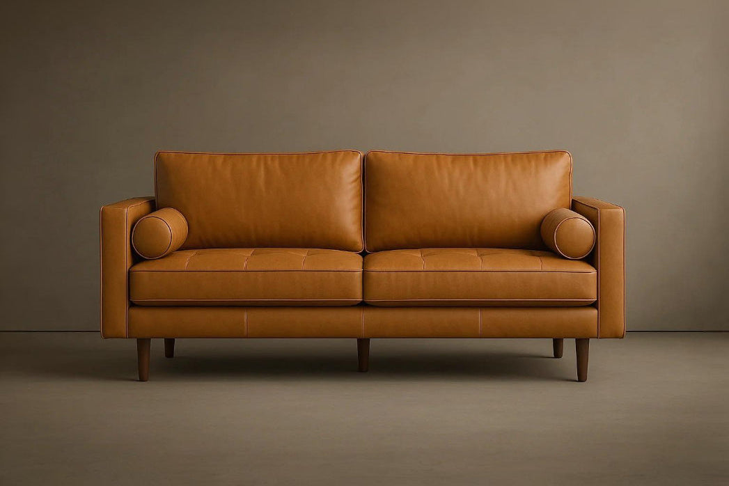 Beaumont Loveseat - Microfiber Leather: Amber