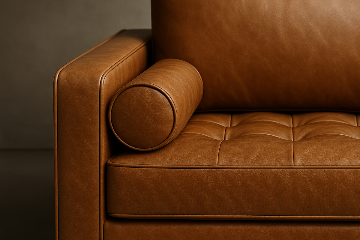 Beaumont Loveseat - Microfiber Leather: Amber