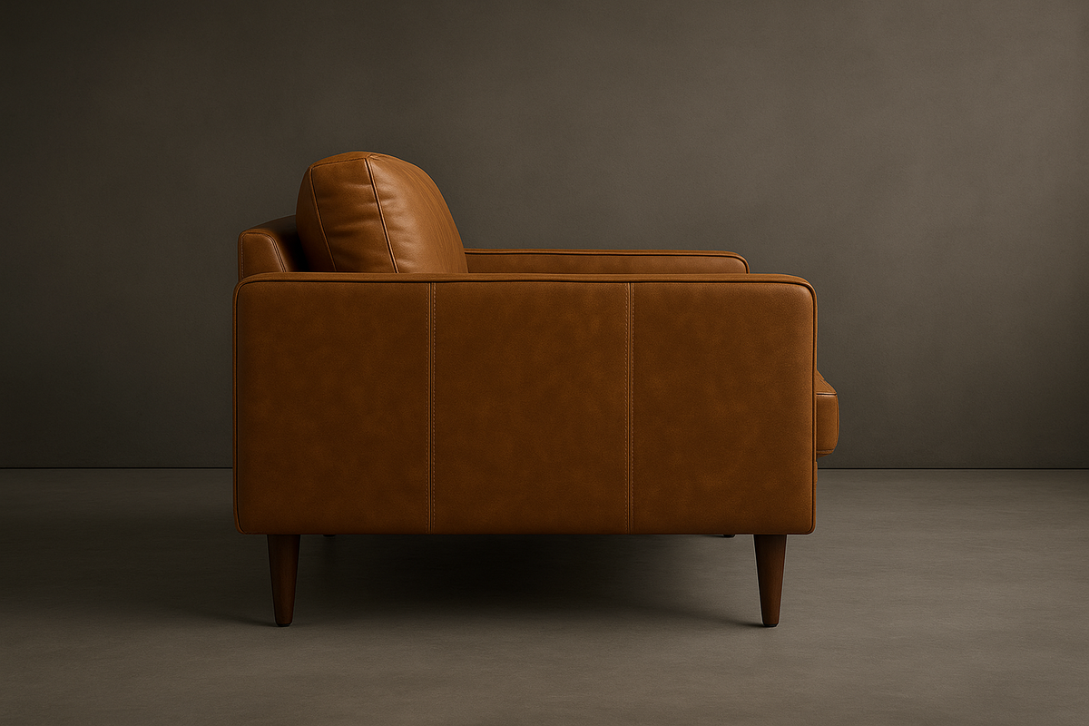 Beaumont Loveseat - Microfiber Leather: Amber
