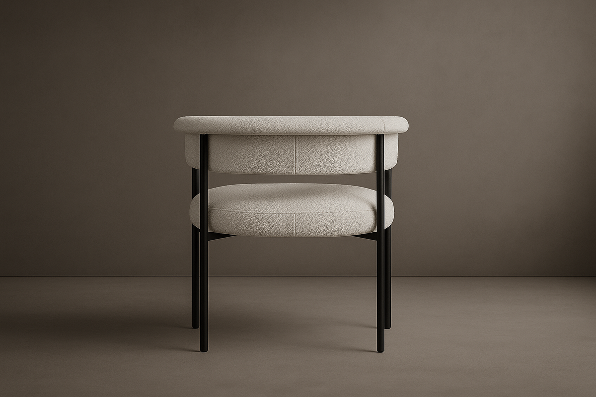 Elysian Dining Chair - Bouclé: Opal
