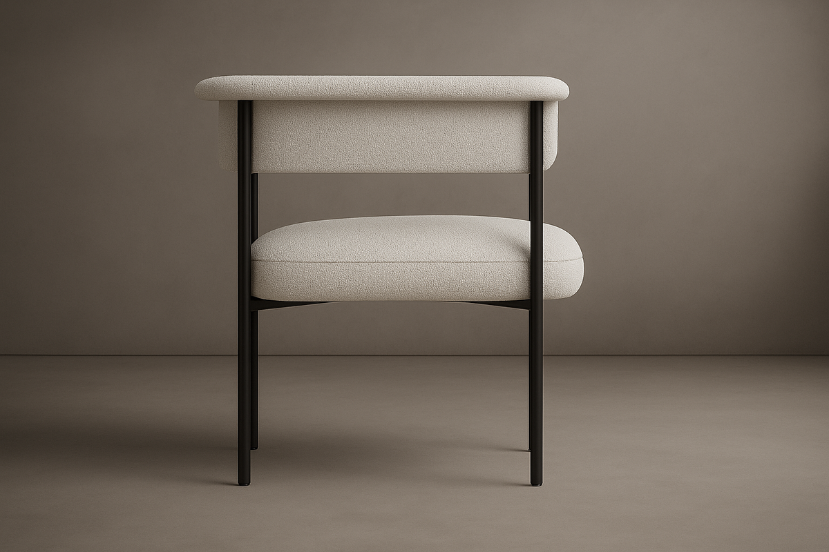 Elysian Dining Chair - Bouclé: Opal