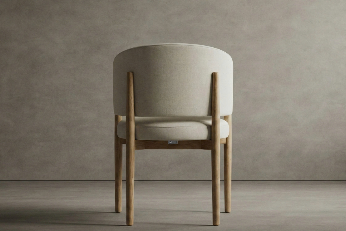 Loren Armchair - Modern Felt: Nimbus, Natural Finish
