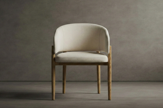 Loren Armchair - Modern Felt: Nimbus, Natural Finish