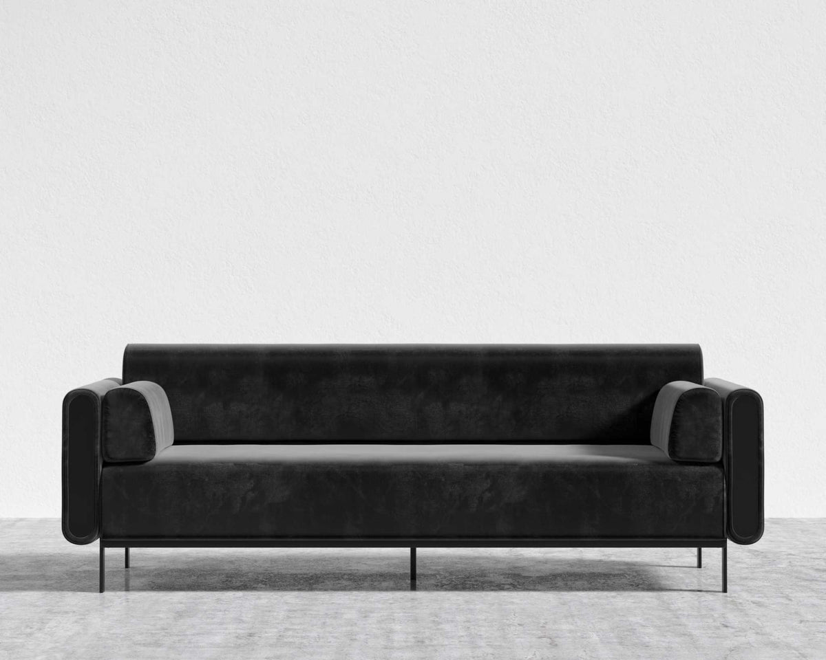 Dante Sofa - Plush Velvet: Black
