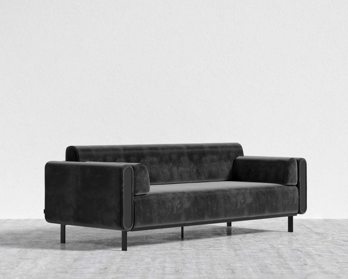 Dante Sofa - Plush Velvet: Black