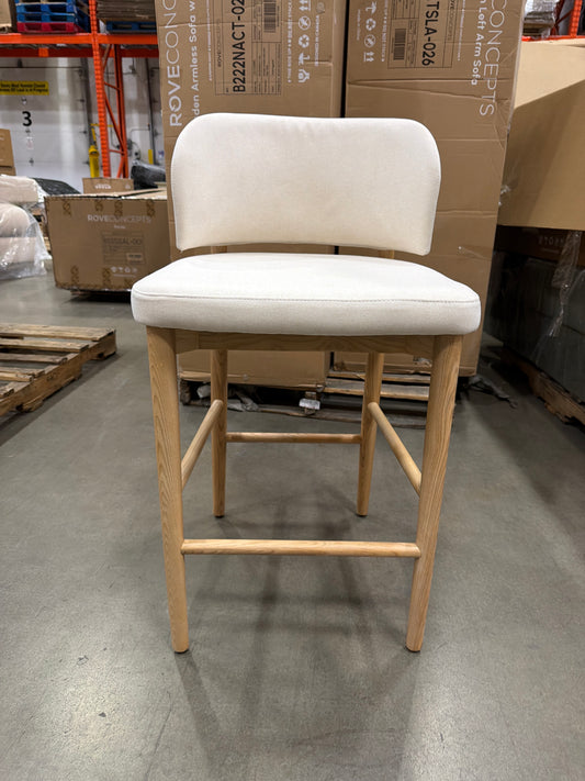 Loren Counter Stool - Modern Felt: Nimbus, Natural Finish