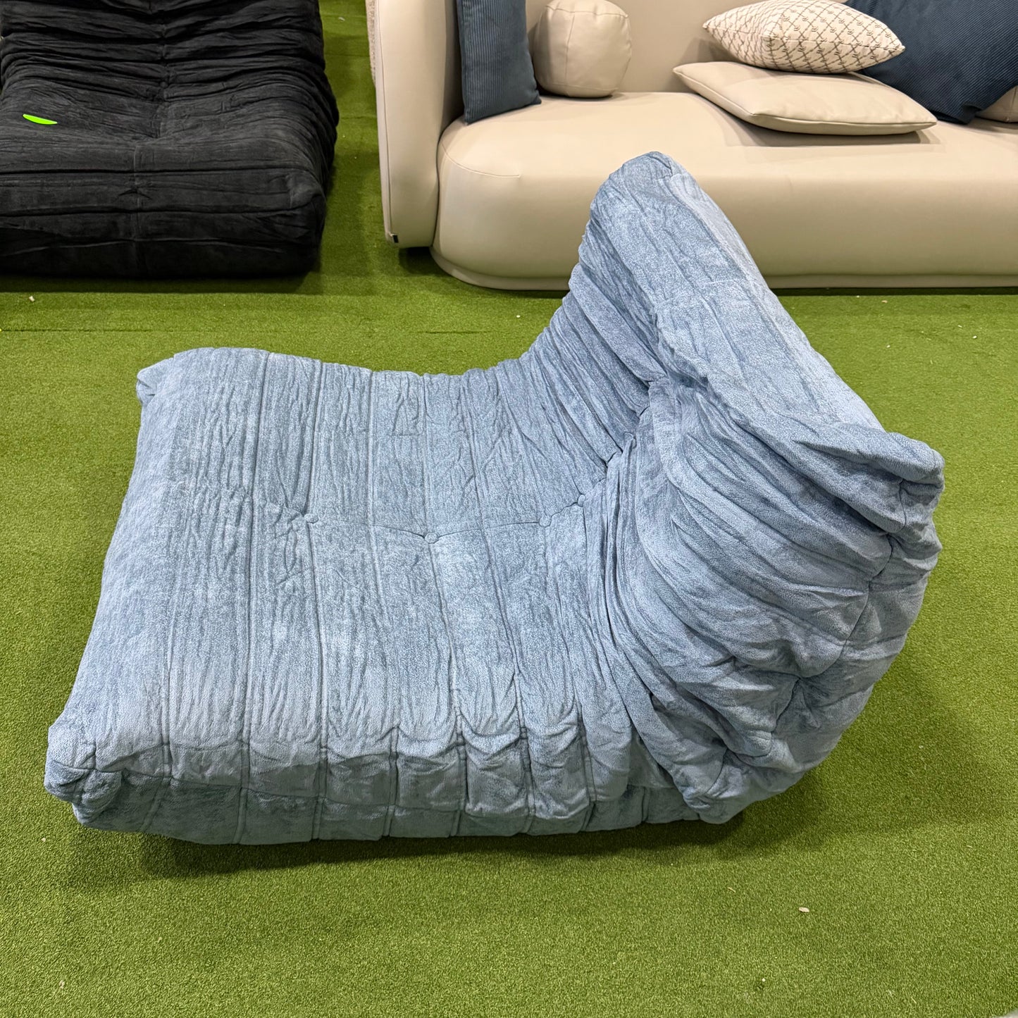 Mod1973 Lounge Chair - Chenille Weave: Cobalt