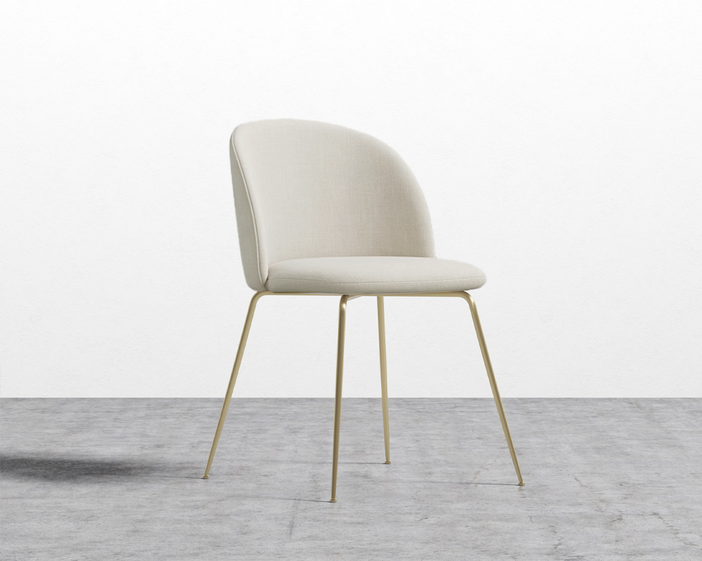 Iris Chair (Essentials) - Modern Felt: Alesund, Brass Base