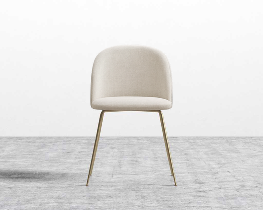 Iris Chair (Essentials) - Modern Felt: Alesund, Brass Base