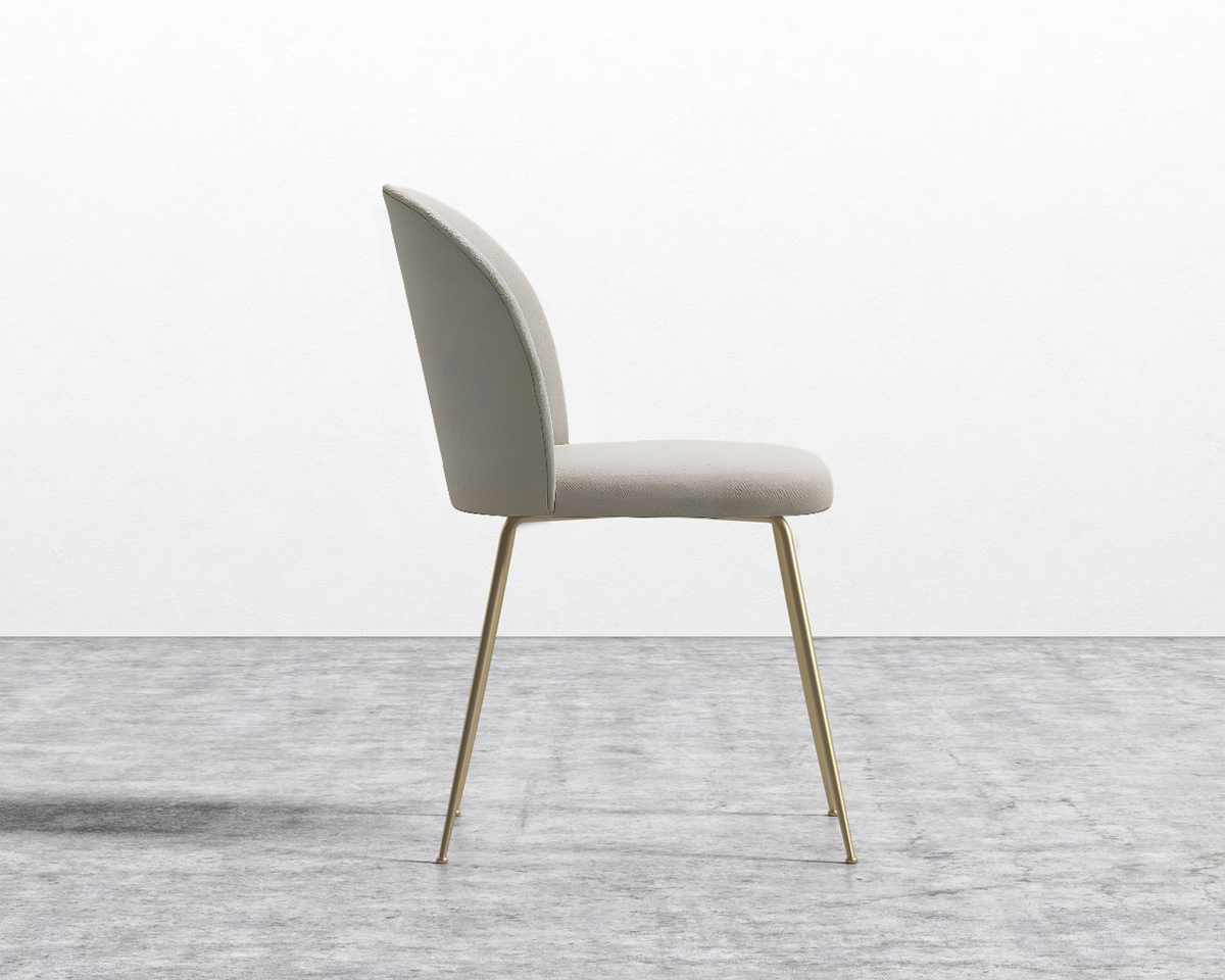 Iris Chair (Essentials) - Modern Felt: Alesund, Brass Base