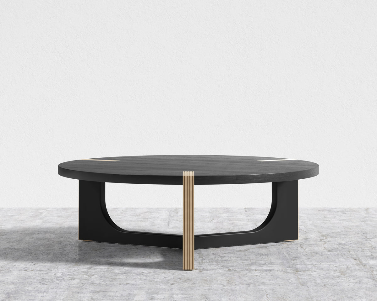 Julius Coffee Table - Black Oak Veneer, 50in