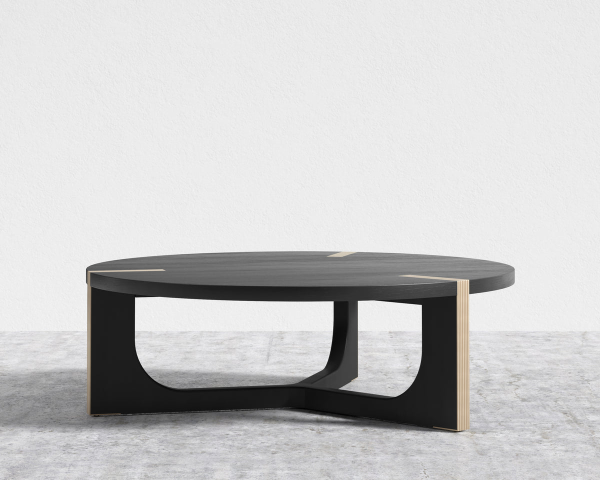 Julius Coffee Table - Black Oak Veneer, 50in
