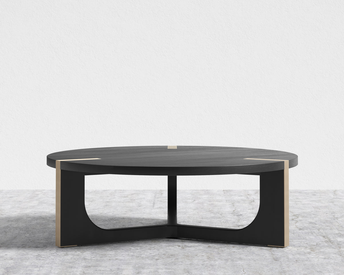 Julius Coffee Table - Black Oak Veneer, 50in