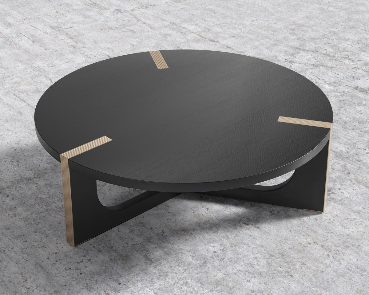 Julius Coffee Table - Black Oak Veneer, 50in
