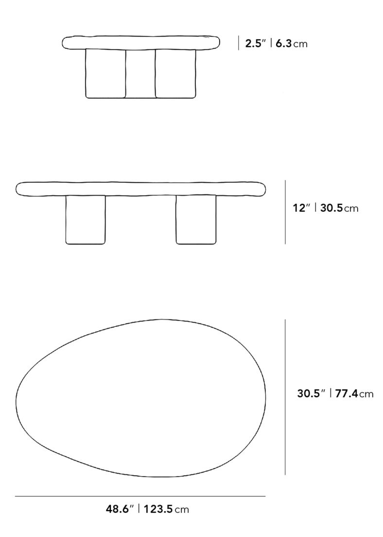 Kara Coffee Table - Black Wax Concrete