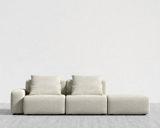 Kaye Open End Sofa L - Essential Cloud Weave: Birch