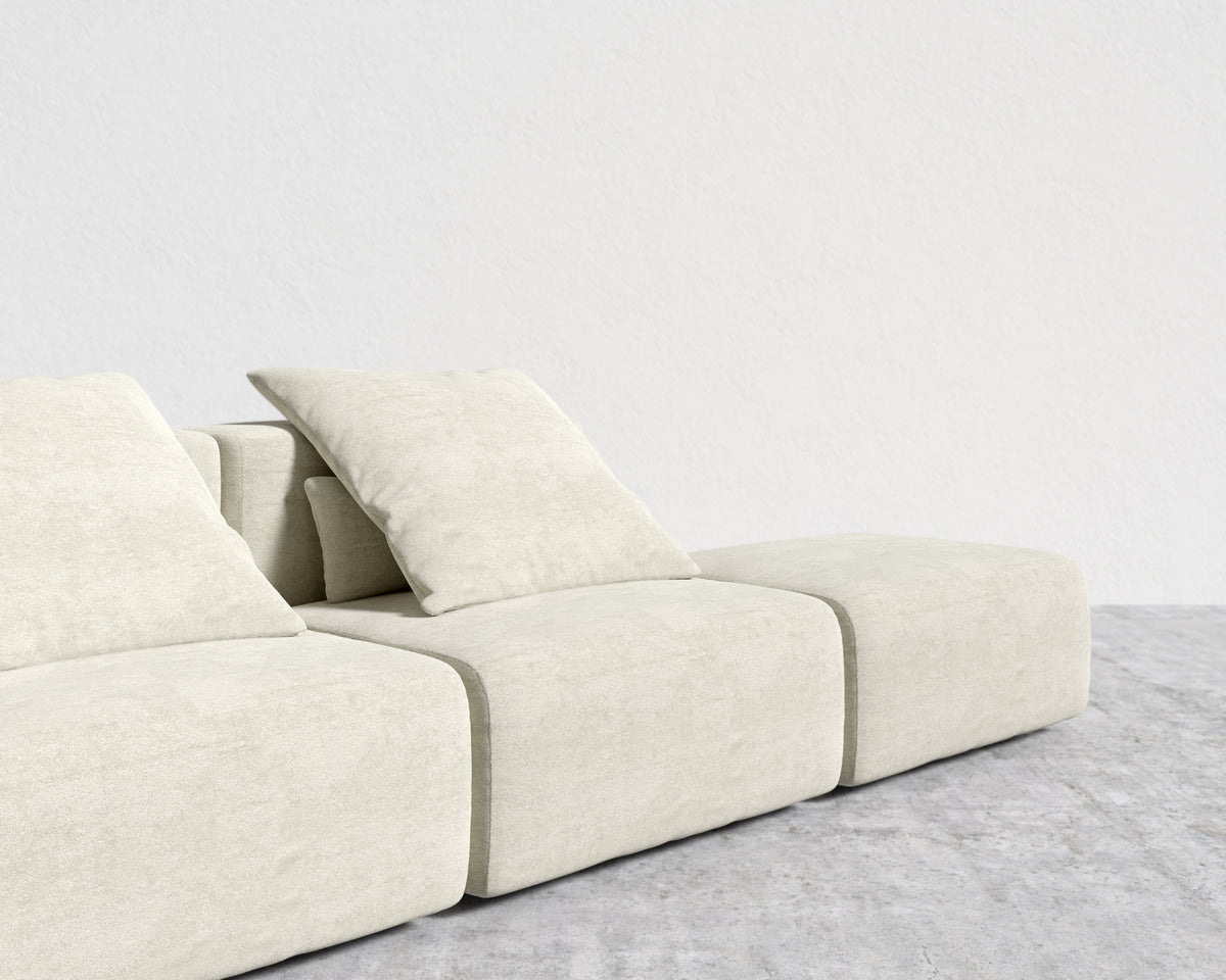 Kaye Open End Sofa L - Essential Cloud Weave: Birch