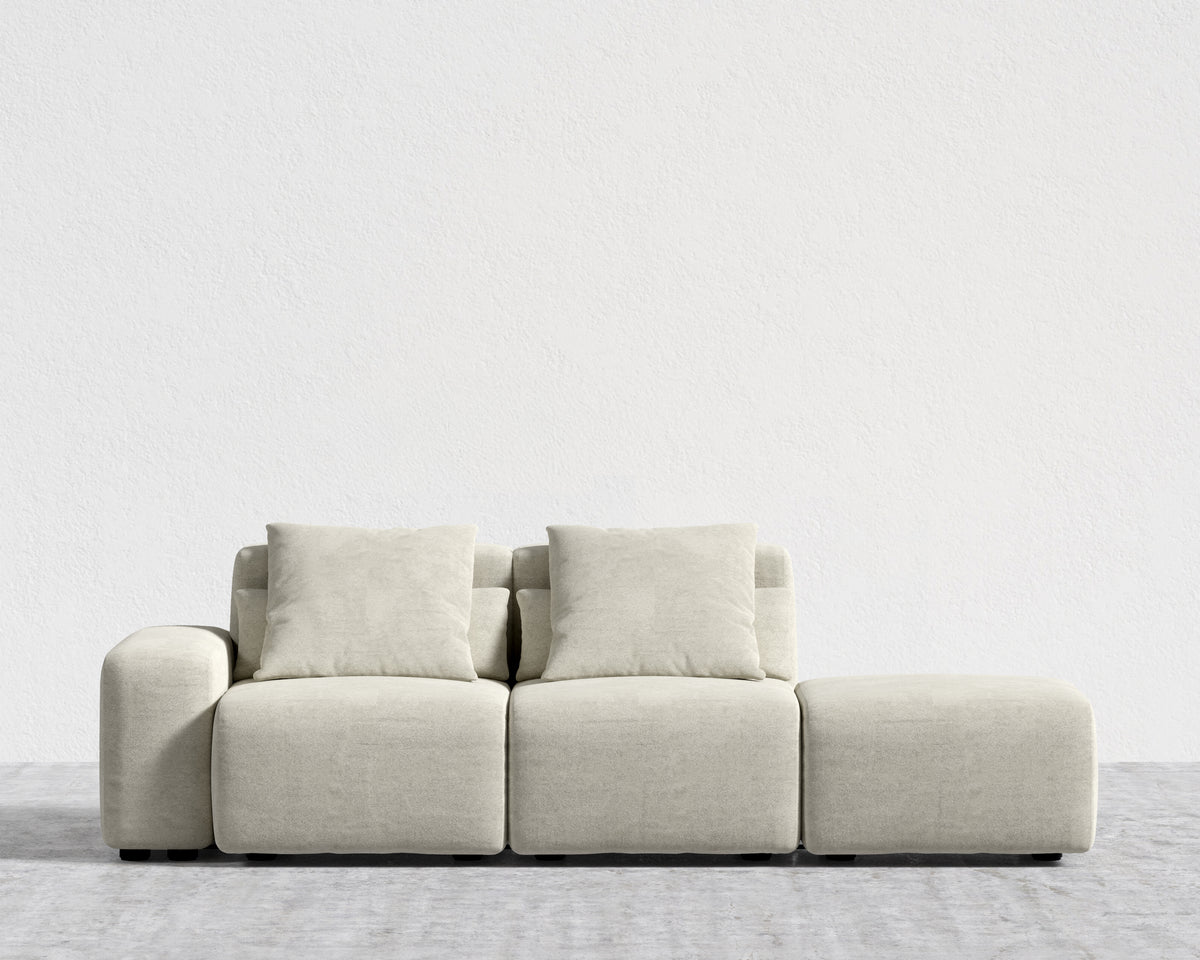 Kaye Open End Sofa S - Essential Cloud Weave: Birch