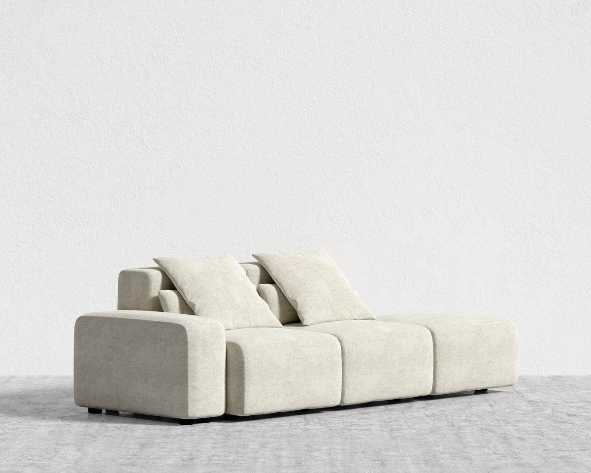 Kaye Open End Sofa S - Essential Cloud Weave: Birch