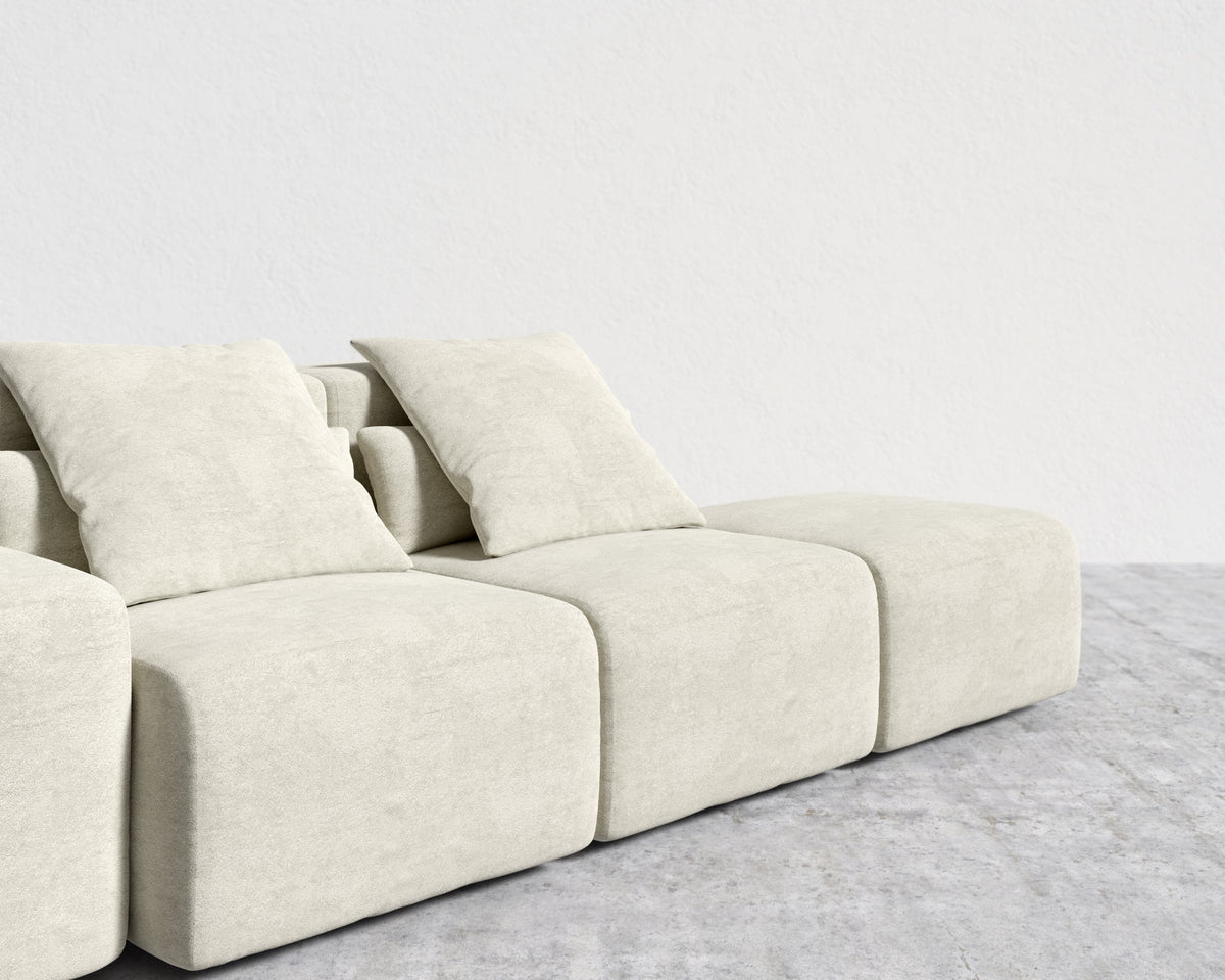Kaye Open End Sofa S - Essential Cloud Weave: Birch