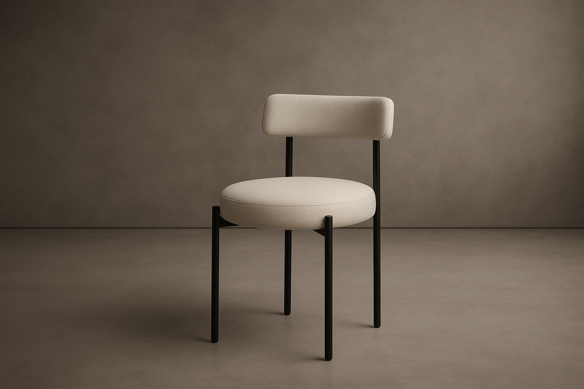 Luna Dining Chair - Modern Felt: Nimbus