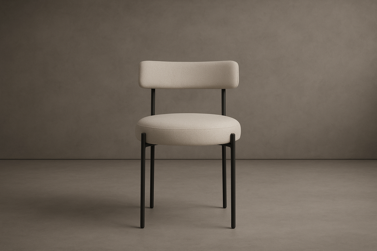 Luna Dining Chair - Modern Felt: Nimbus