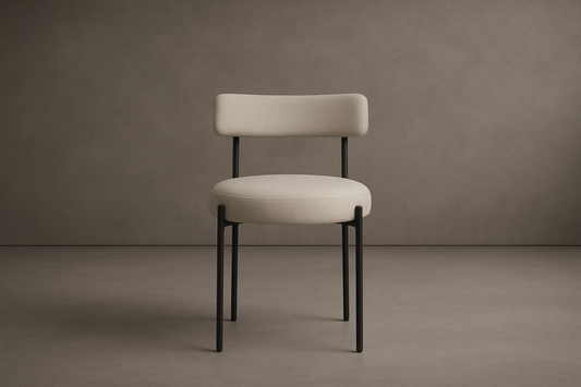 Luna Dining Chair - Modern Felt: Nimbus
