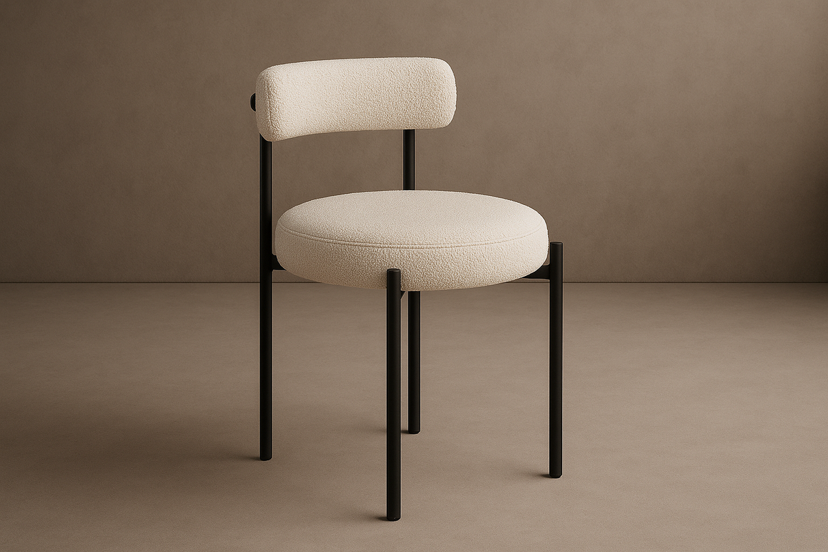 Luna Dining Chair - Bouclé: Opal