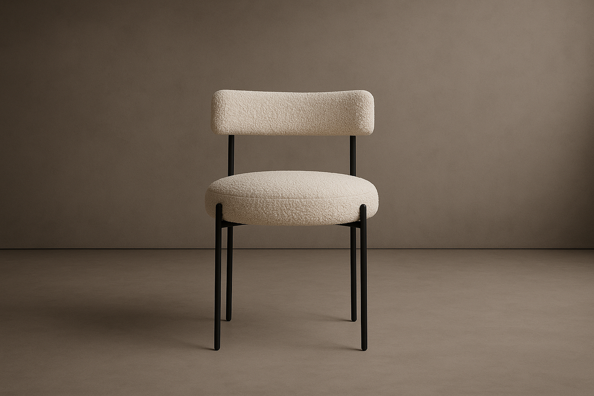 Luna Dining Chair - Bouclé: Opal